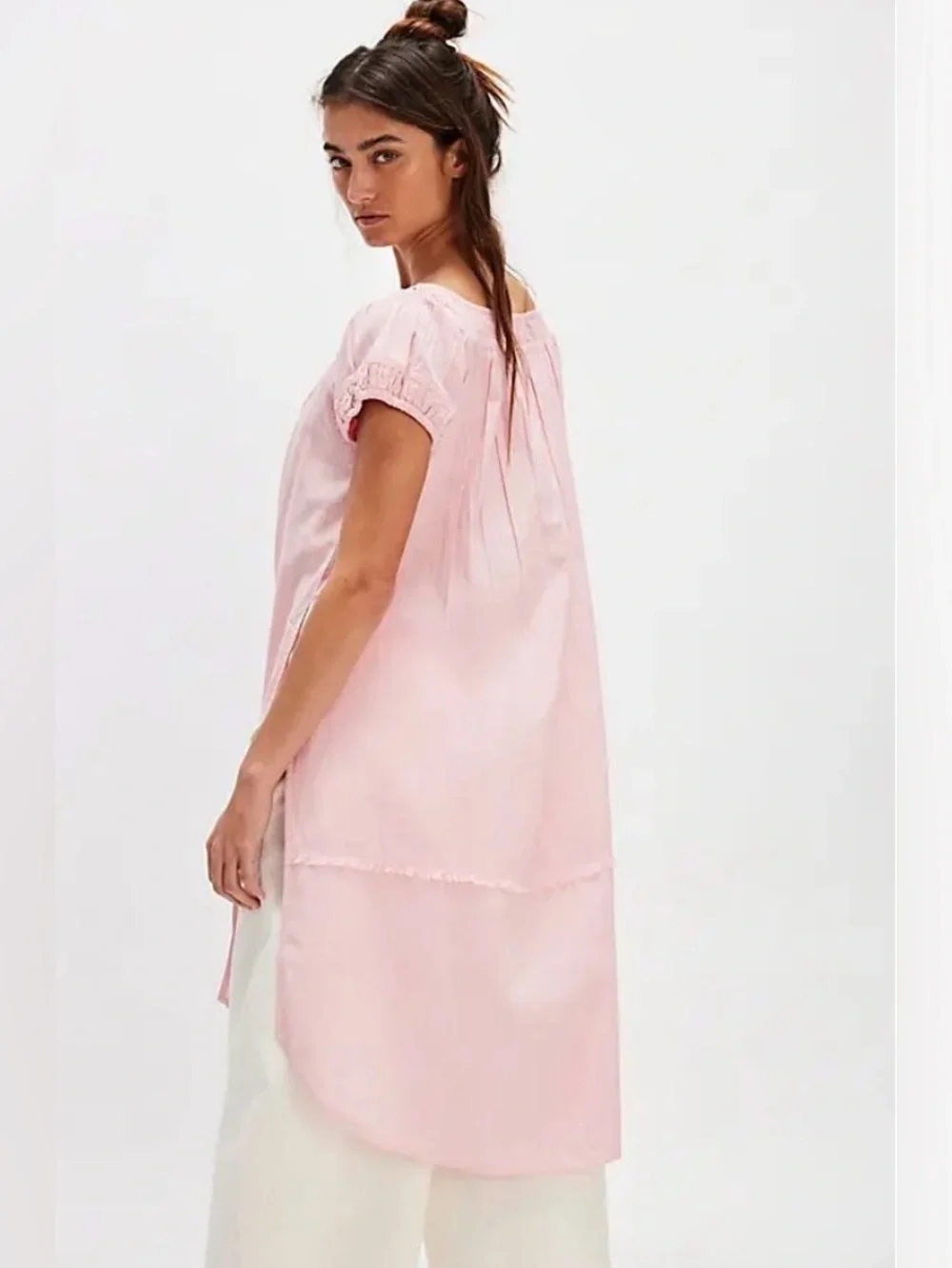 NWT FREE PEOPLE Fayre Midi Top- Pink Lemon  $128 MSRP